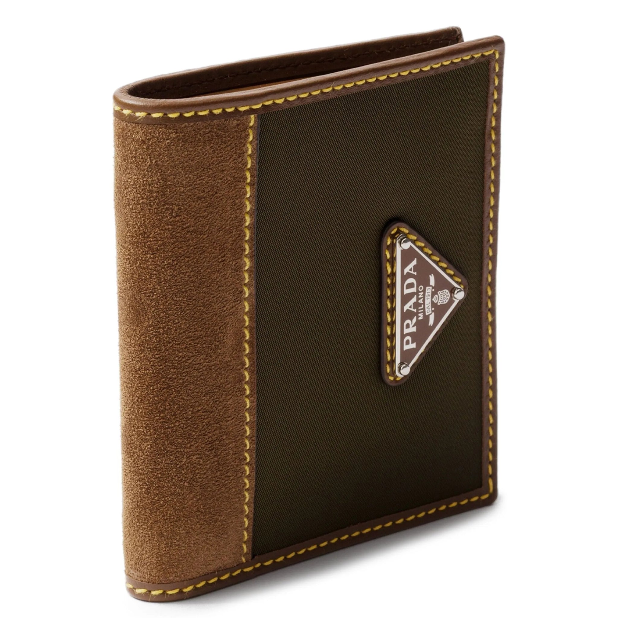 Prada suede-detail cardholder