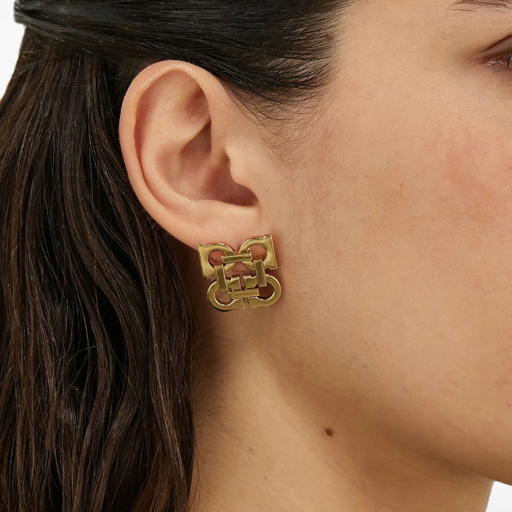Ferragamo Gancini clip-on earrings