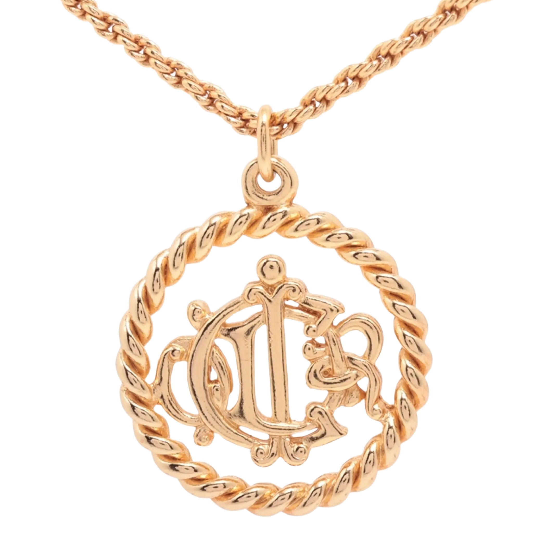 Christian Dior Pre-Owned 1990-2010 CD pendant necklace
