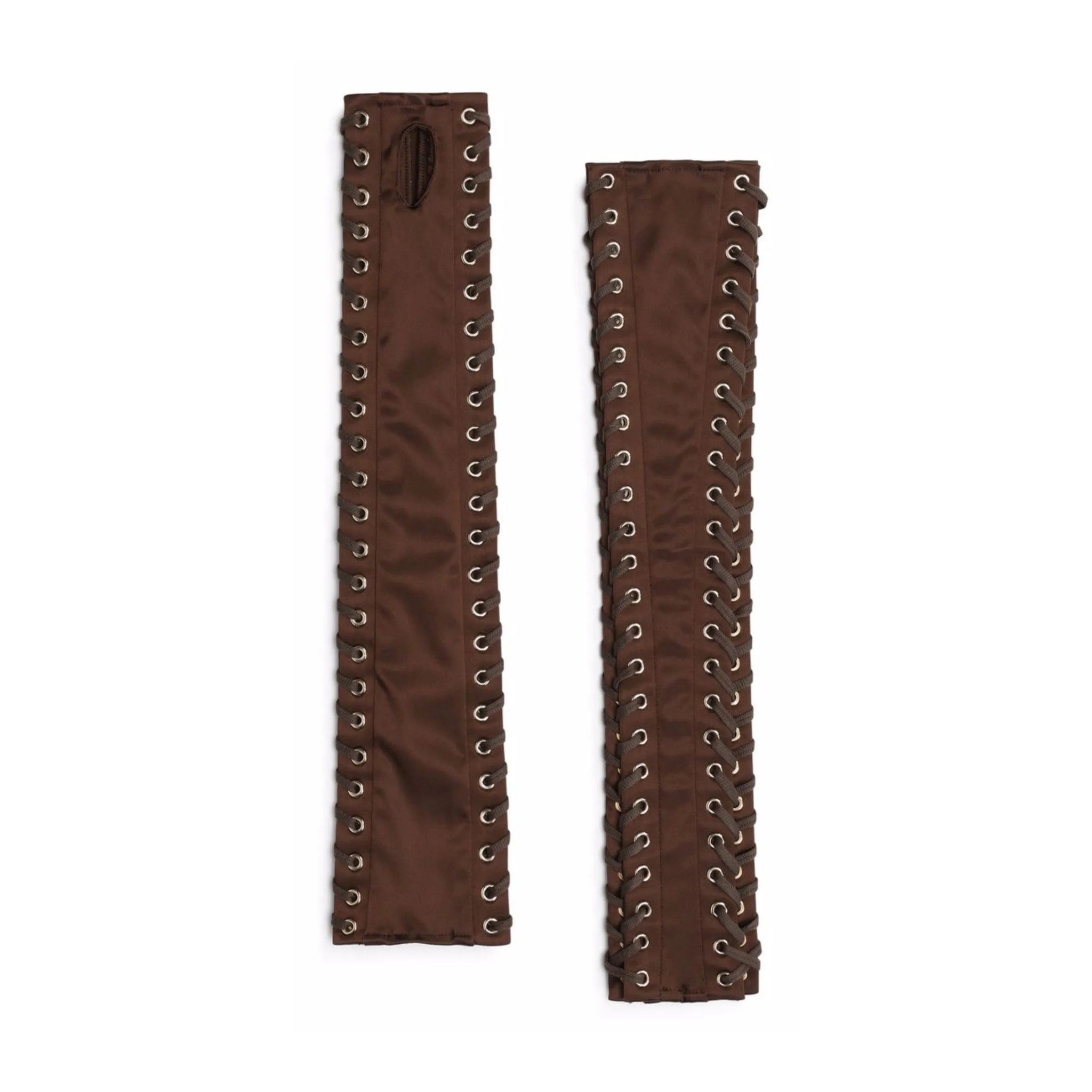 Dolce & Gabbana eyelet-detail satin gloves