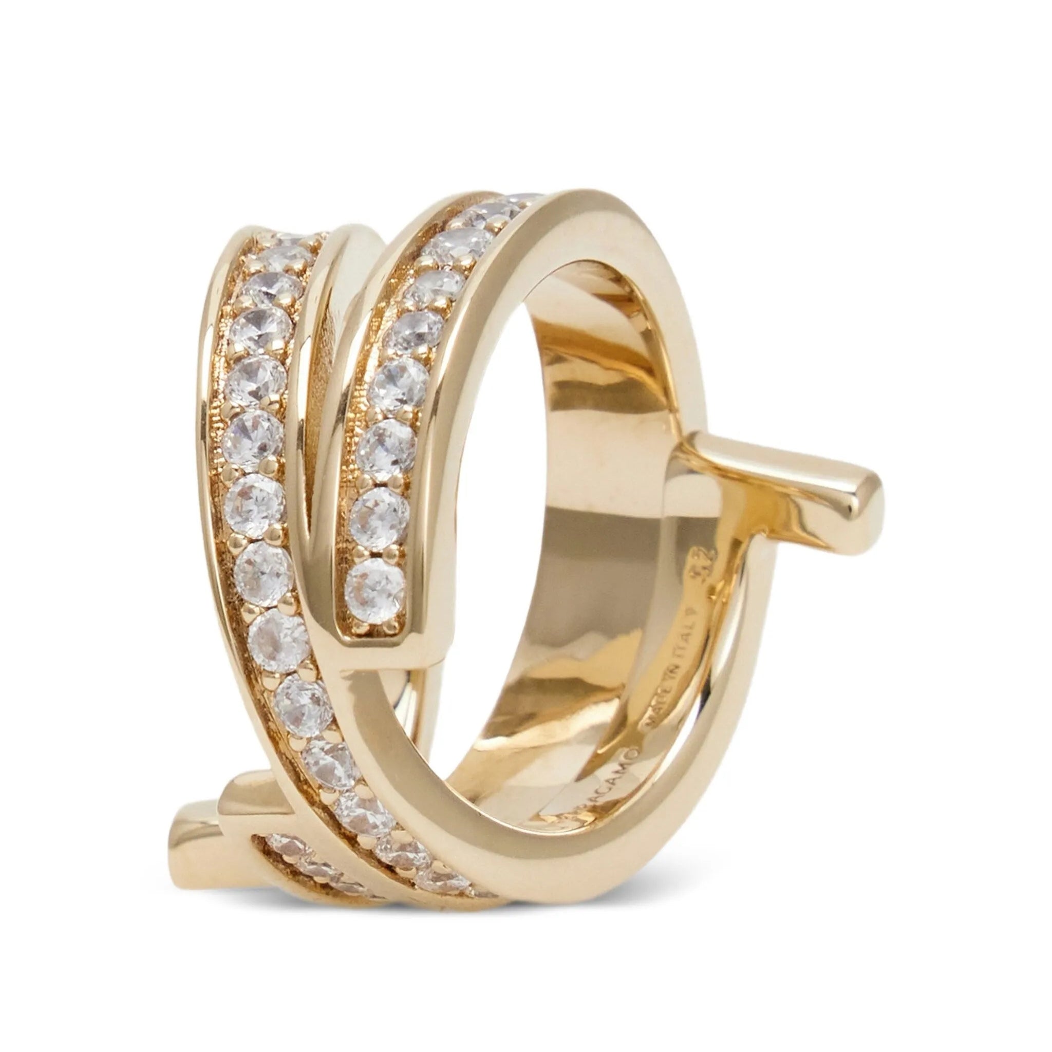Ferragamo Gancini triple-band ring