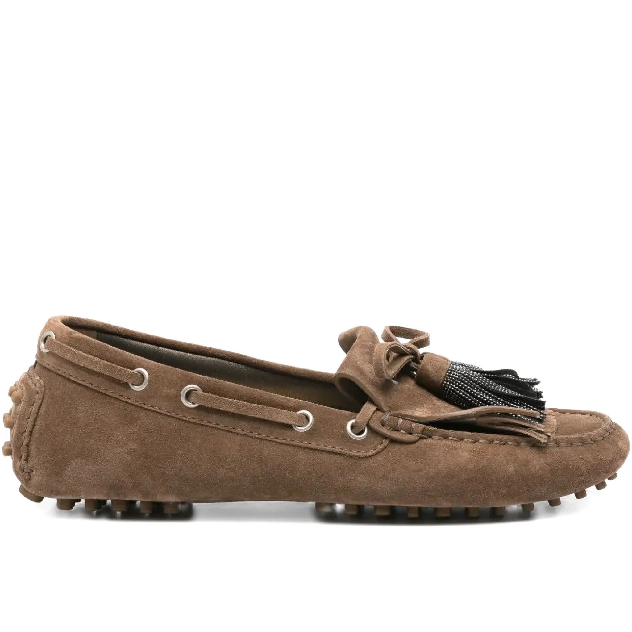 Brunello Cucinelli tassel-embellished suede loafers