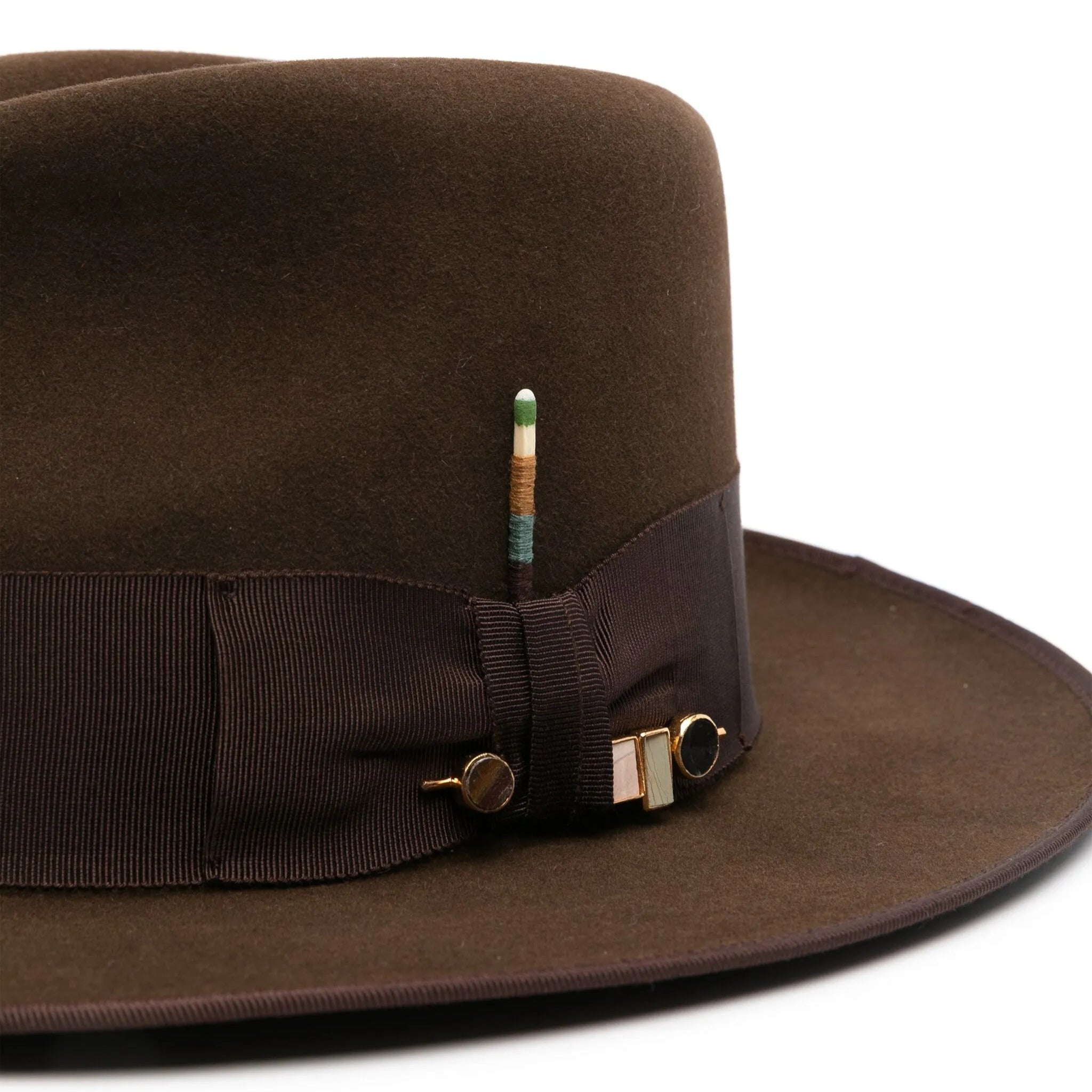 Nick Fouquet matchstick-detail fedora hat