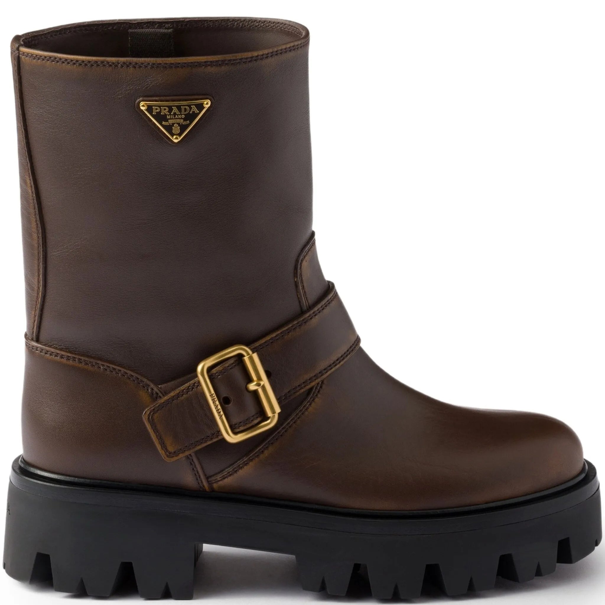Prada buckle-fastening platform boots