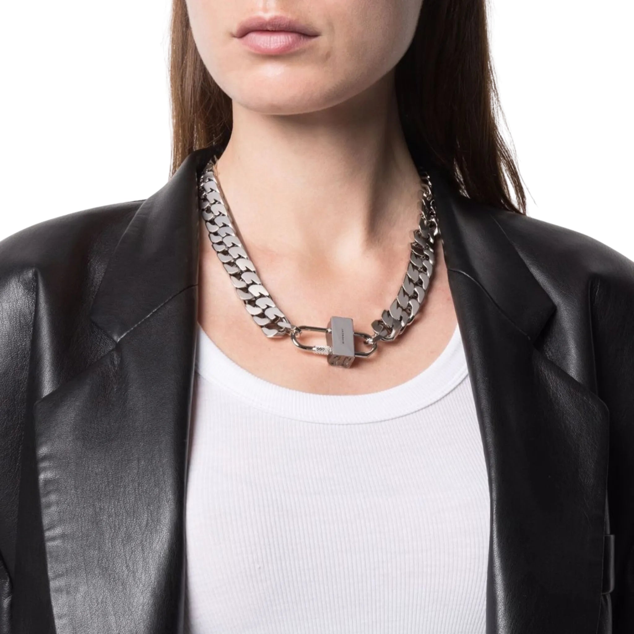 Givenchy silver-tone curb-chain necklace