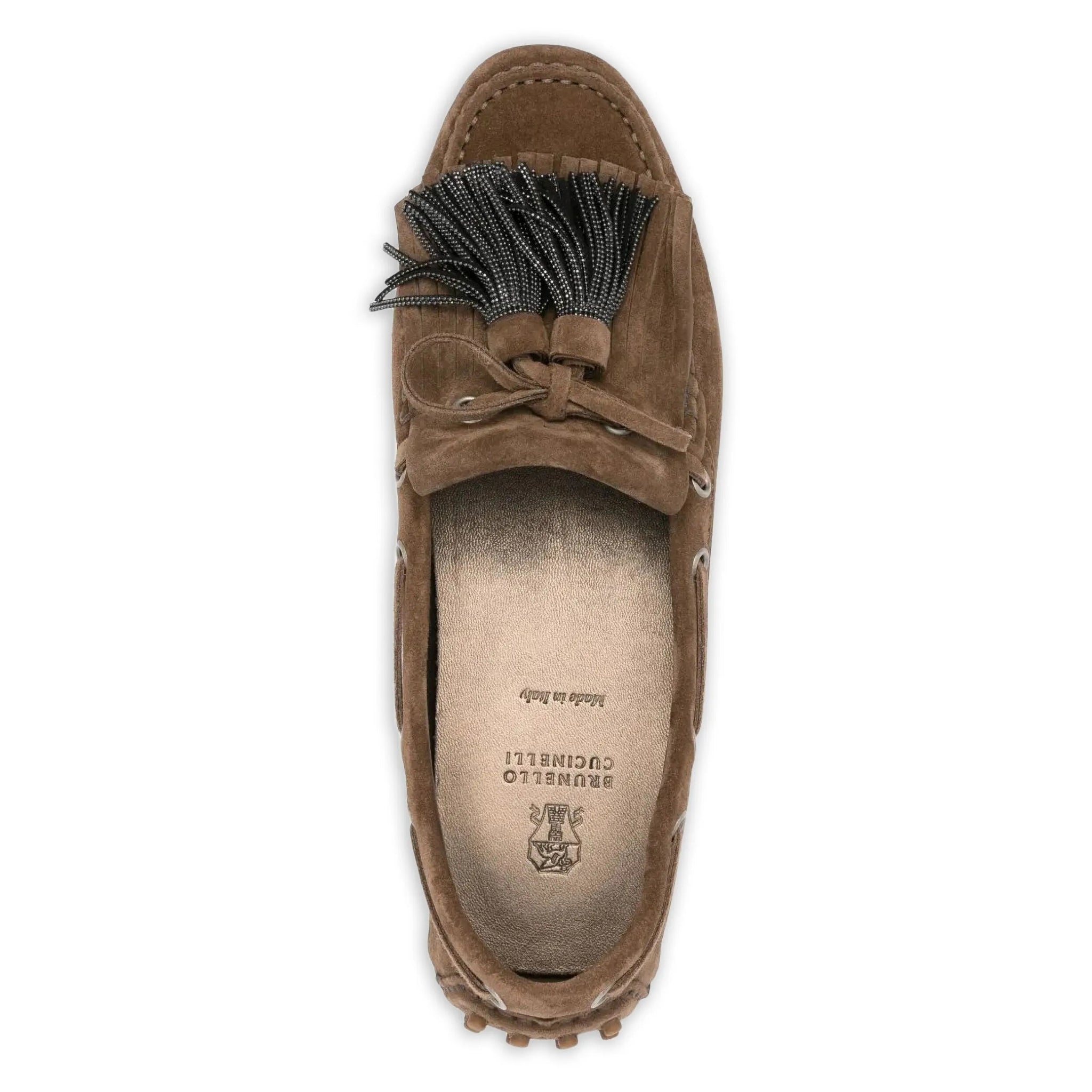 Brunello Cucinelli tassel-embellished suede loafers