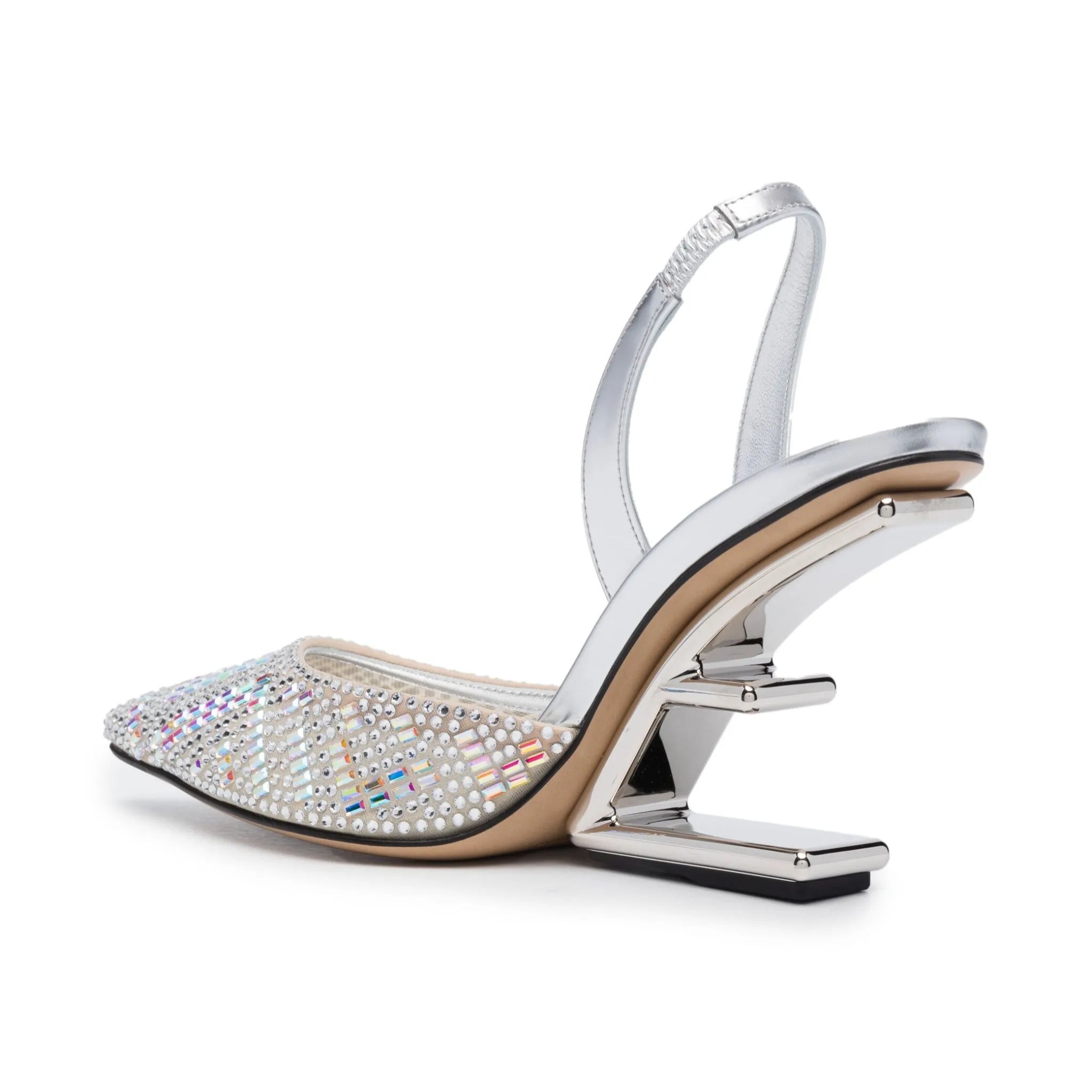 FENDI crystal-embellished 100mm leather pumps