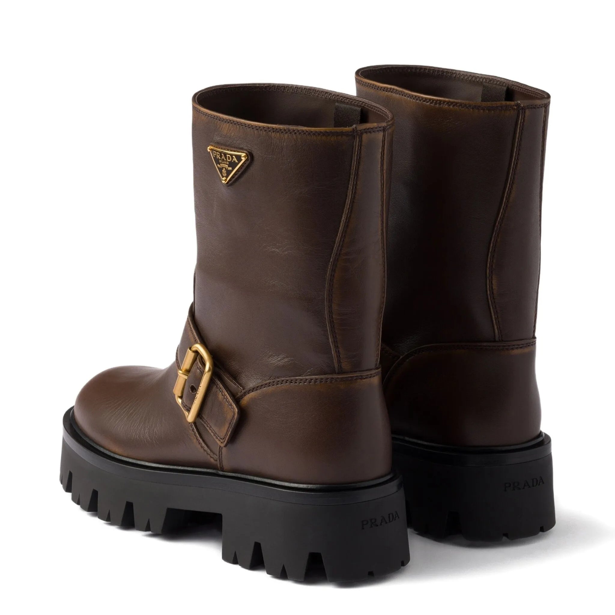 Prada buckle-fastening platform boots