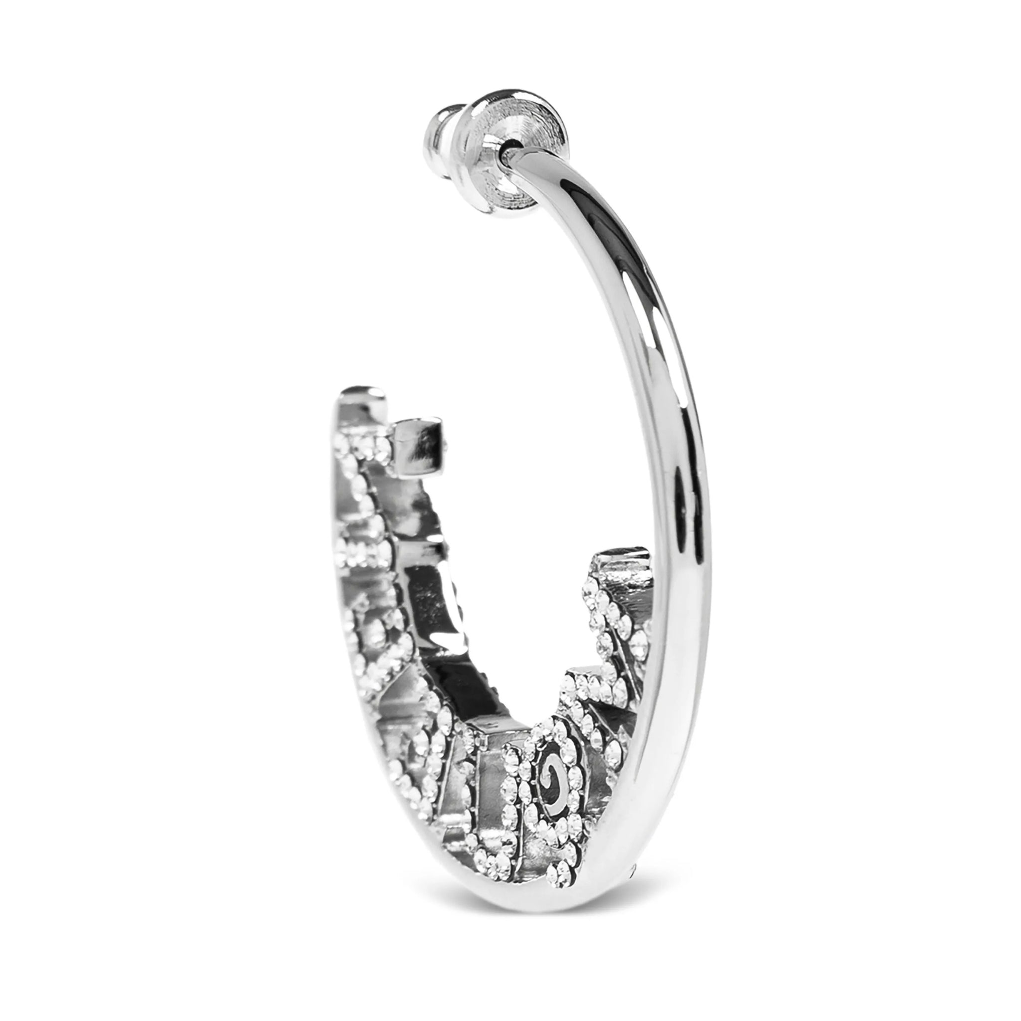 Alexander McQueen diamond-embellished hoop earrings