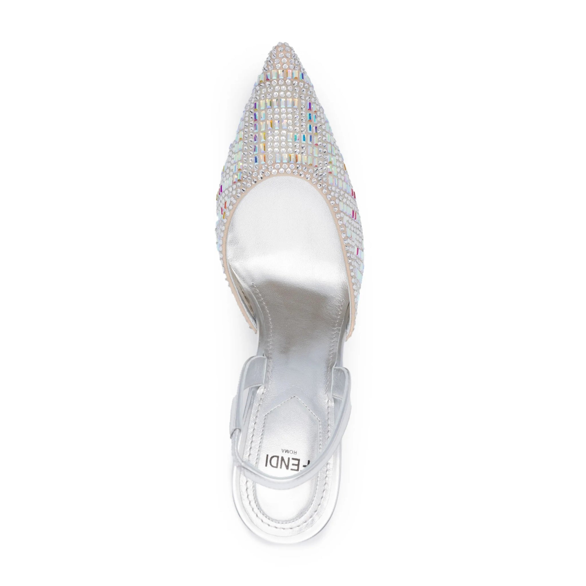 FENDI crystal-embellished 100mm leather pumps