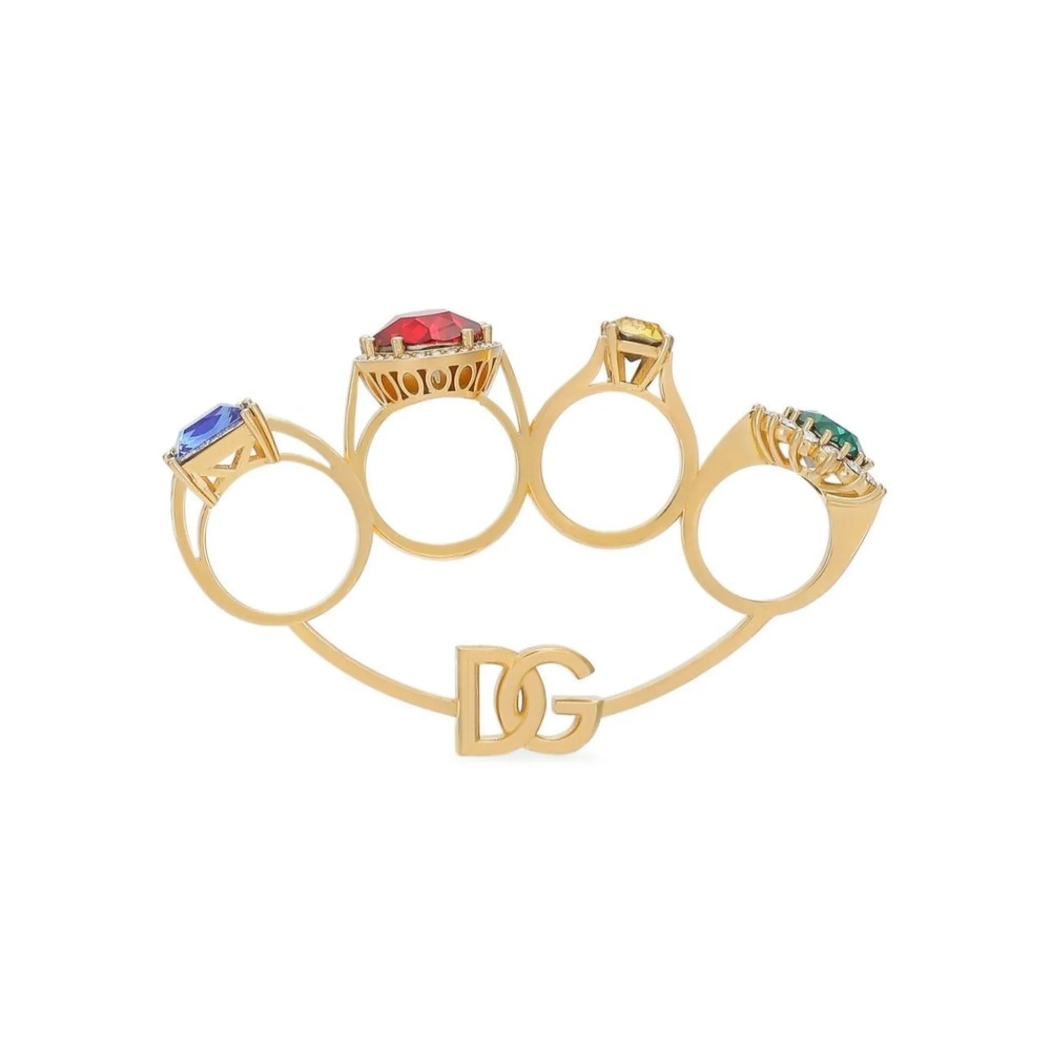 Dolce & Gabbana Knucklebuster rhinestone-embellished ring
