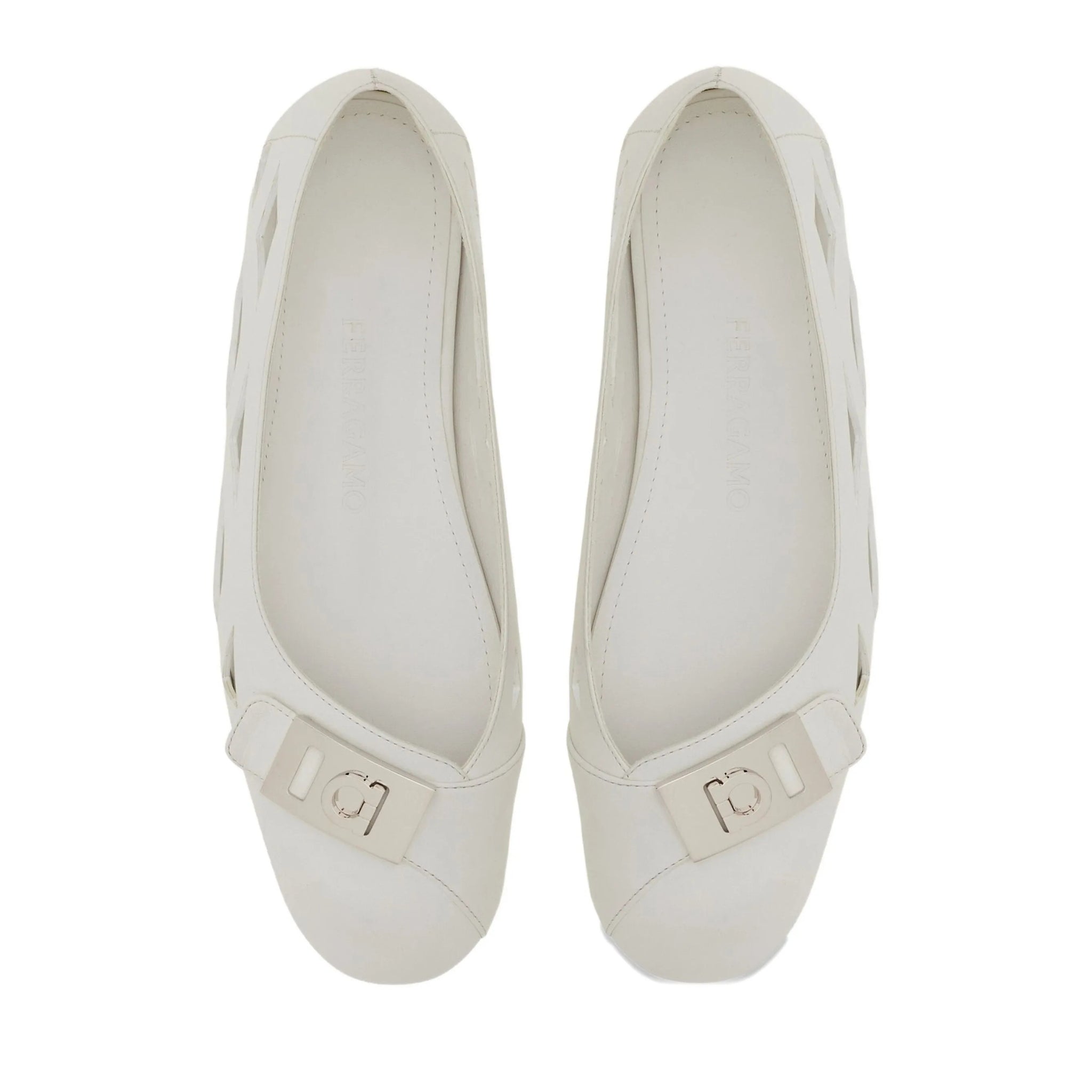 Ferragamo leather ballerina shoes