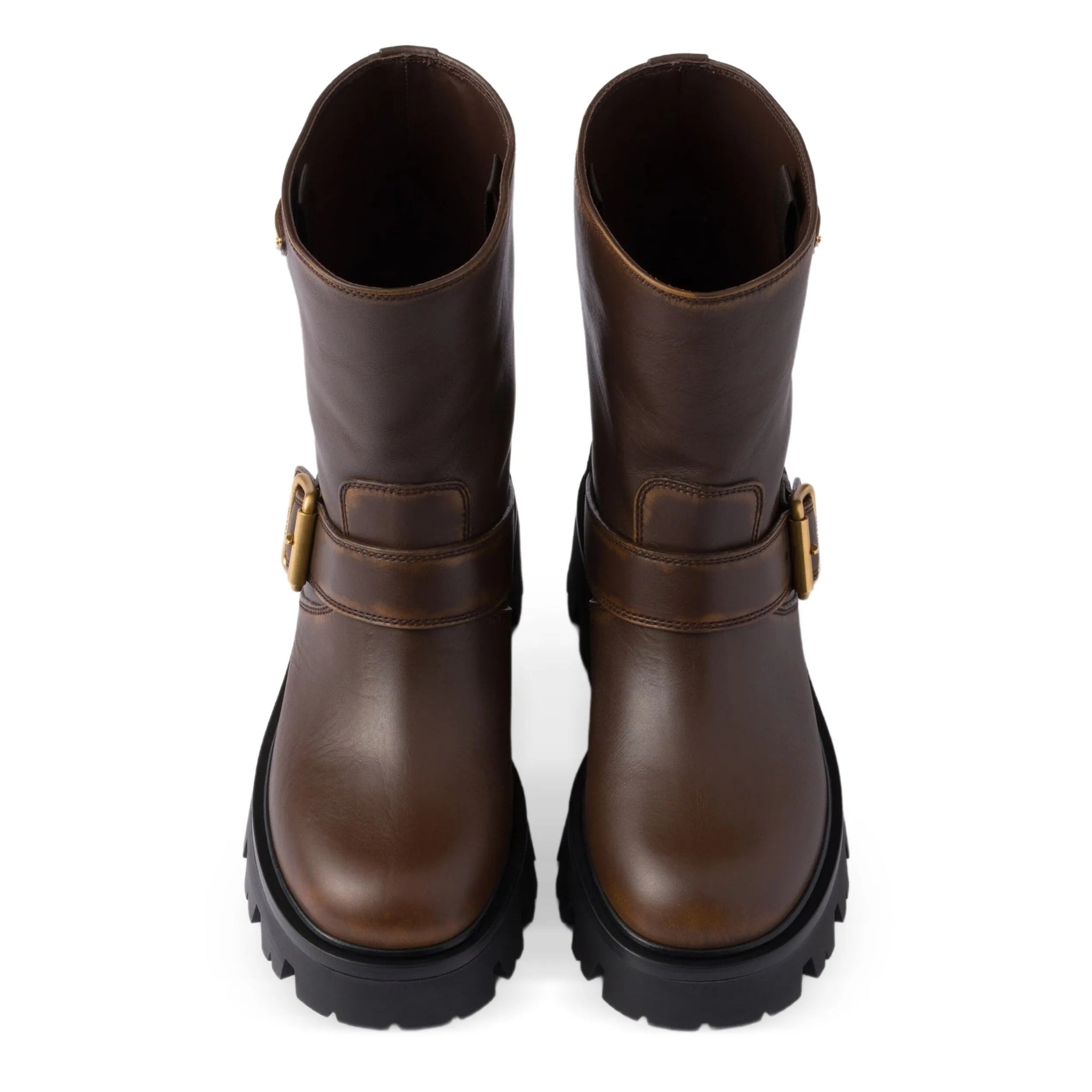 Prada buckle-fastening platform boots