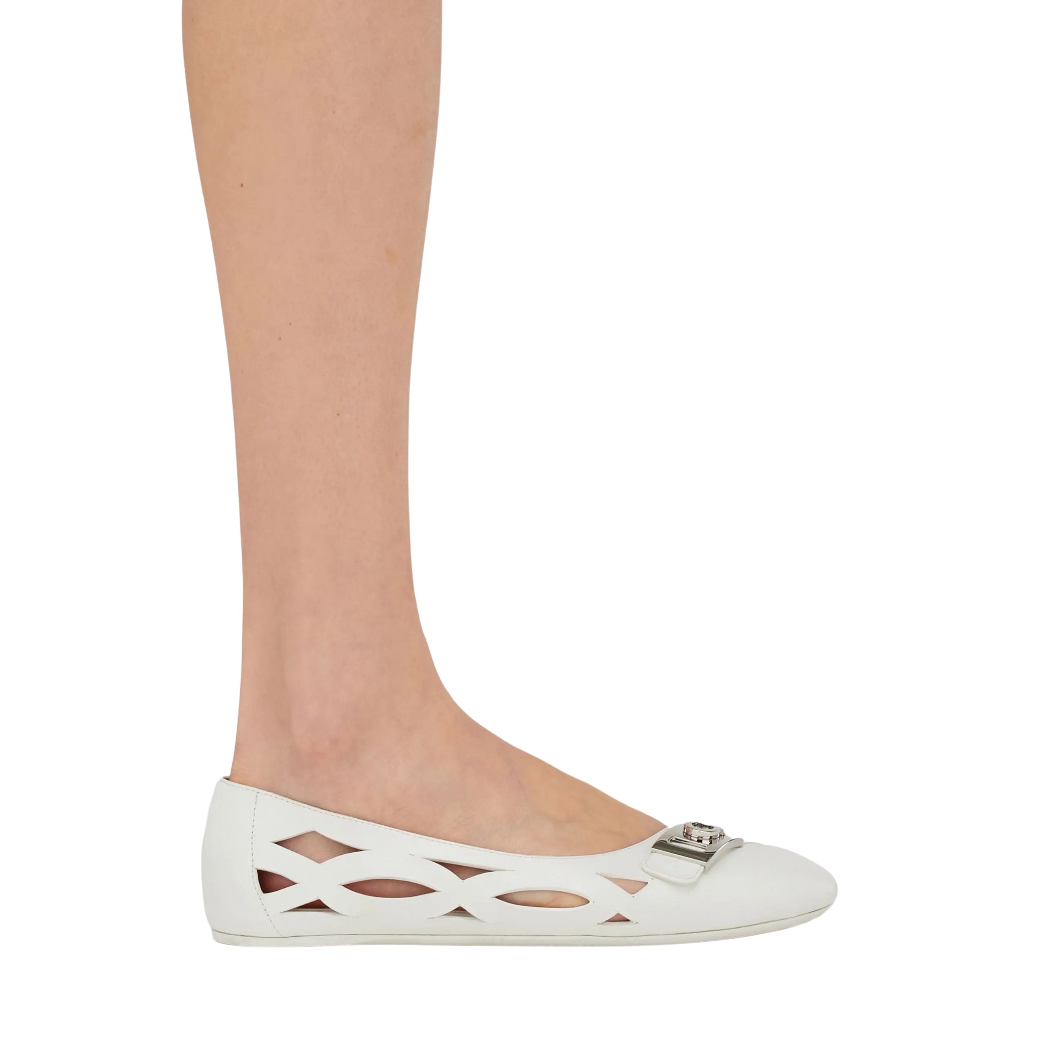 Ferragamo leather ballerina shoes