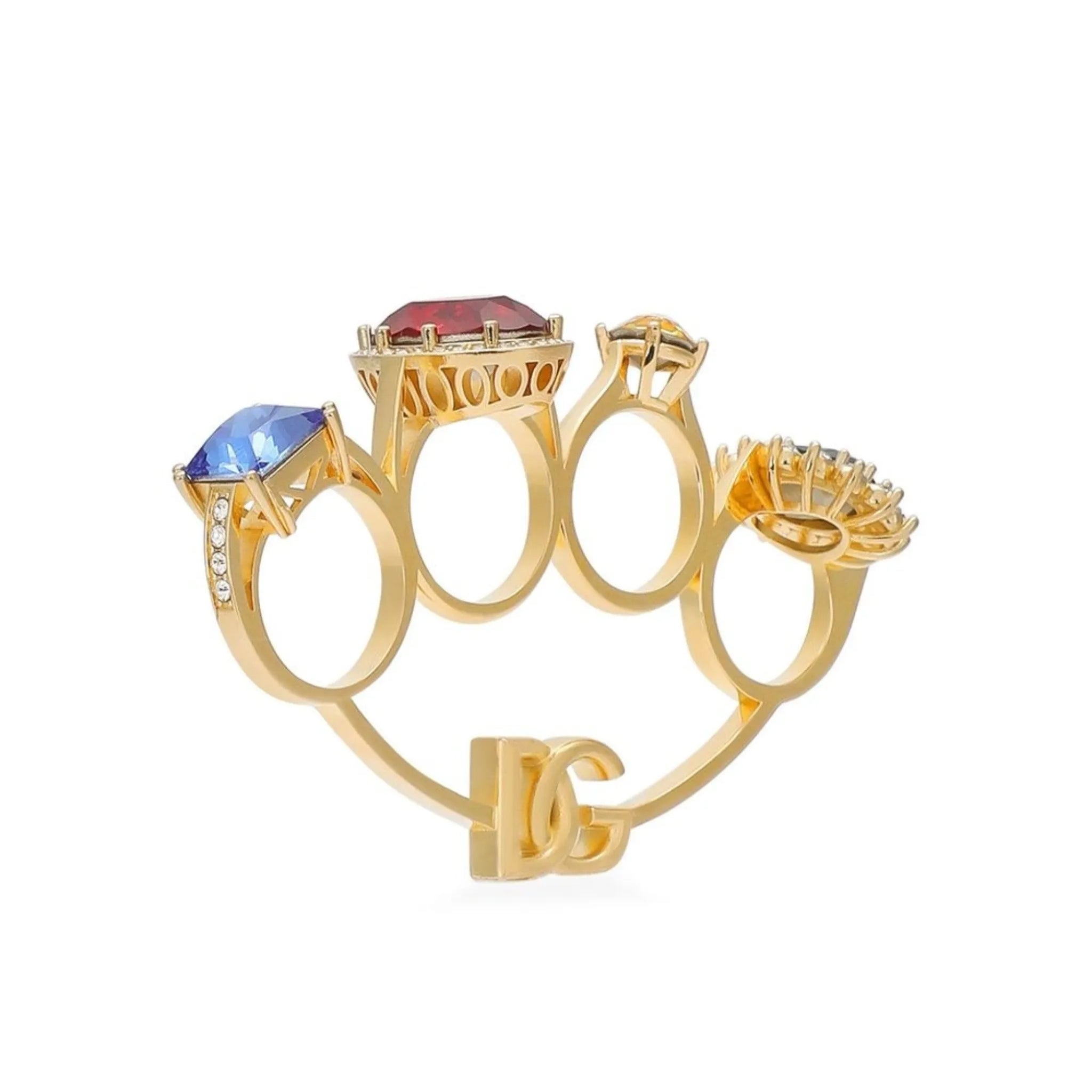 Dolce & Gabbana Knucklebuster rhinestone-embellished ring
