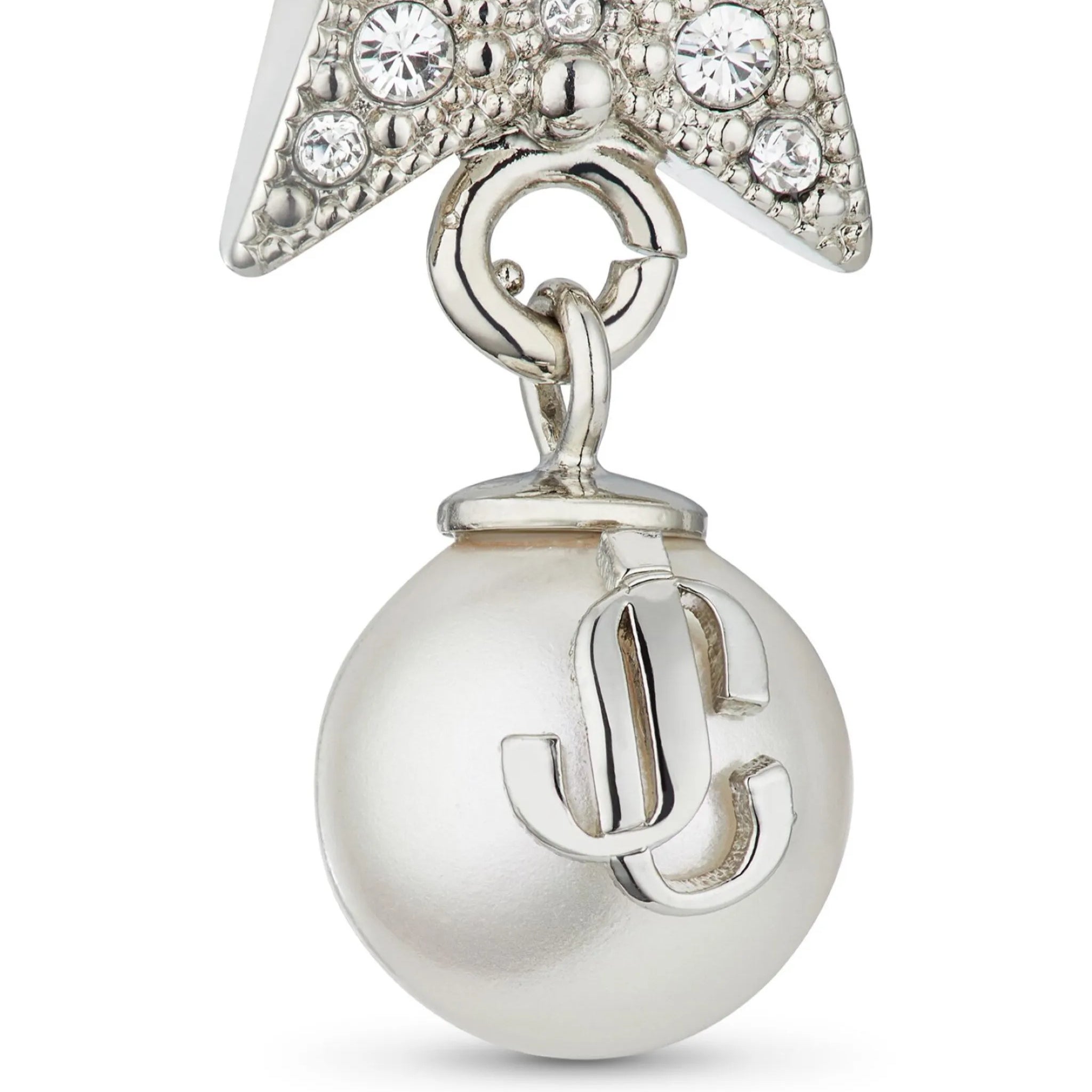 Jimmy Choo Crystal Star debossed-logo earrings