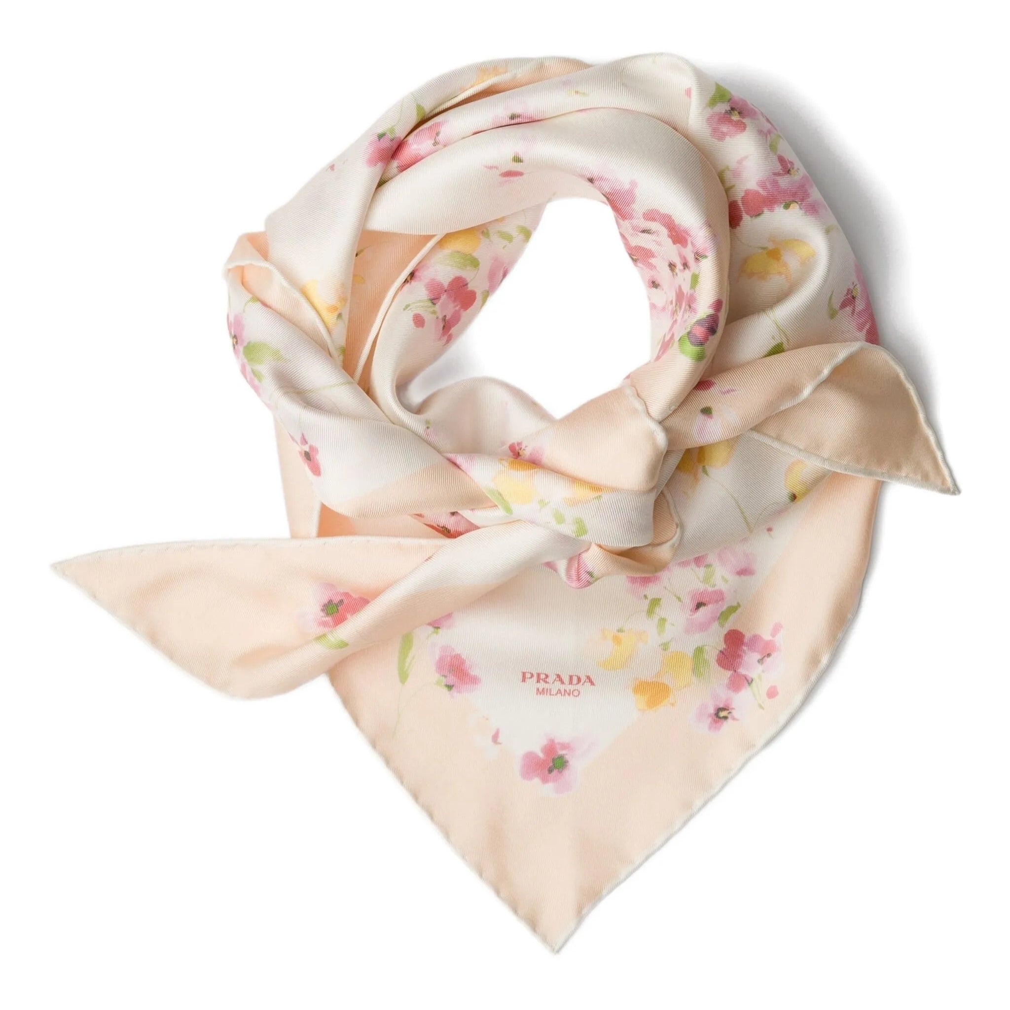 Prada floral-print silk scarf