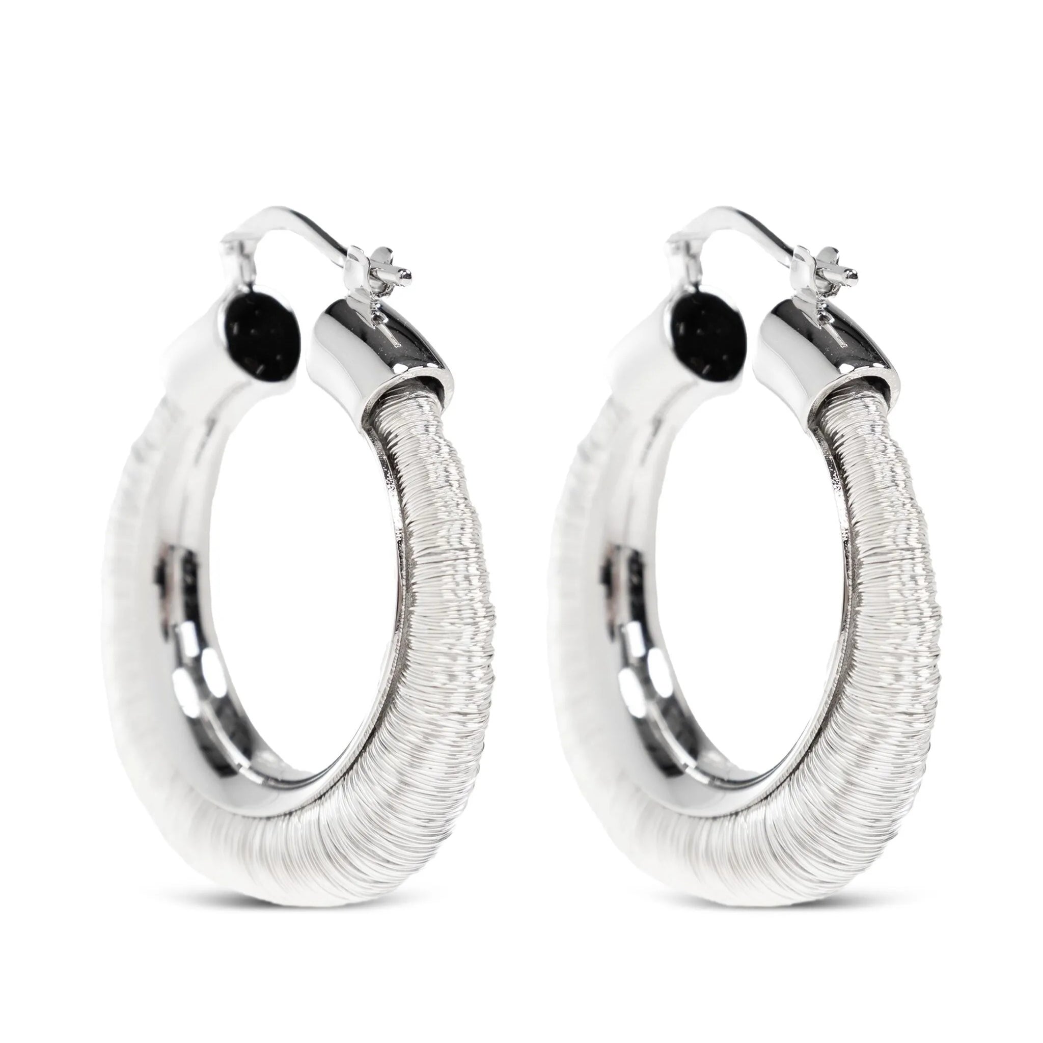 Jil Sander metallic hoop earrings