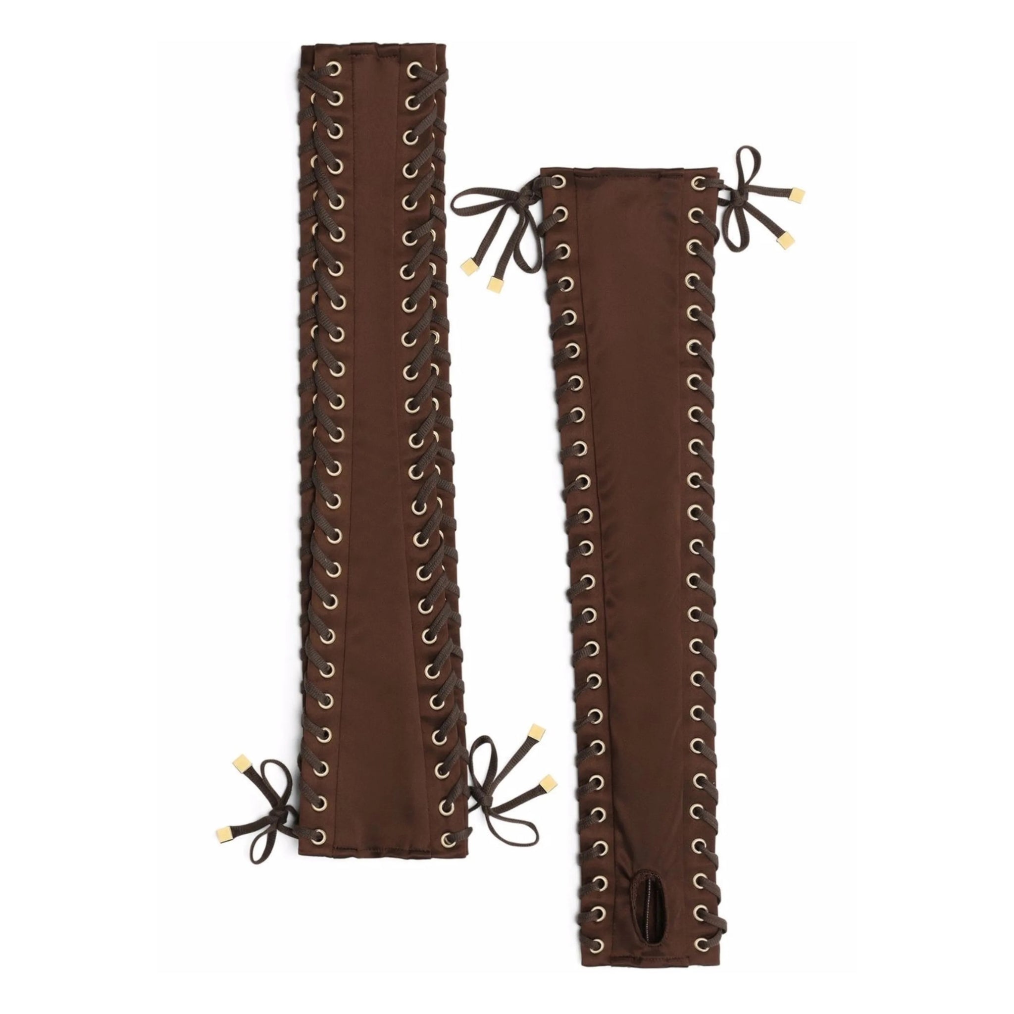 Dolce & Gabbana eyelet-detail satin gloves