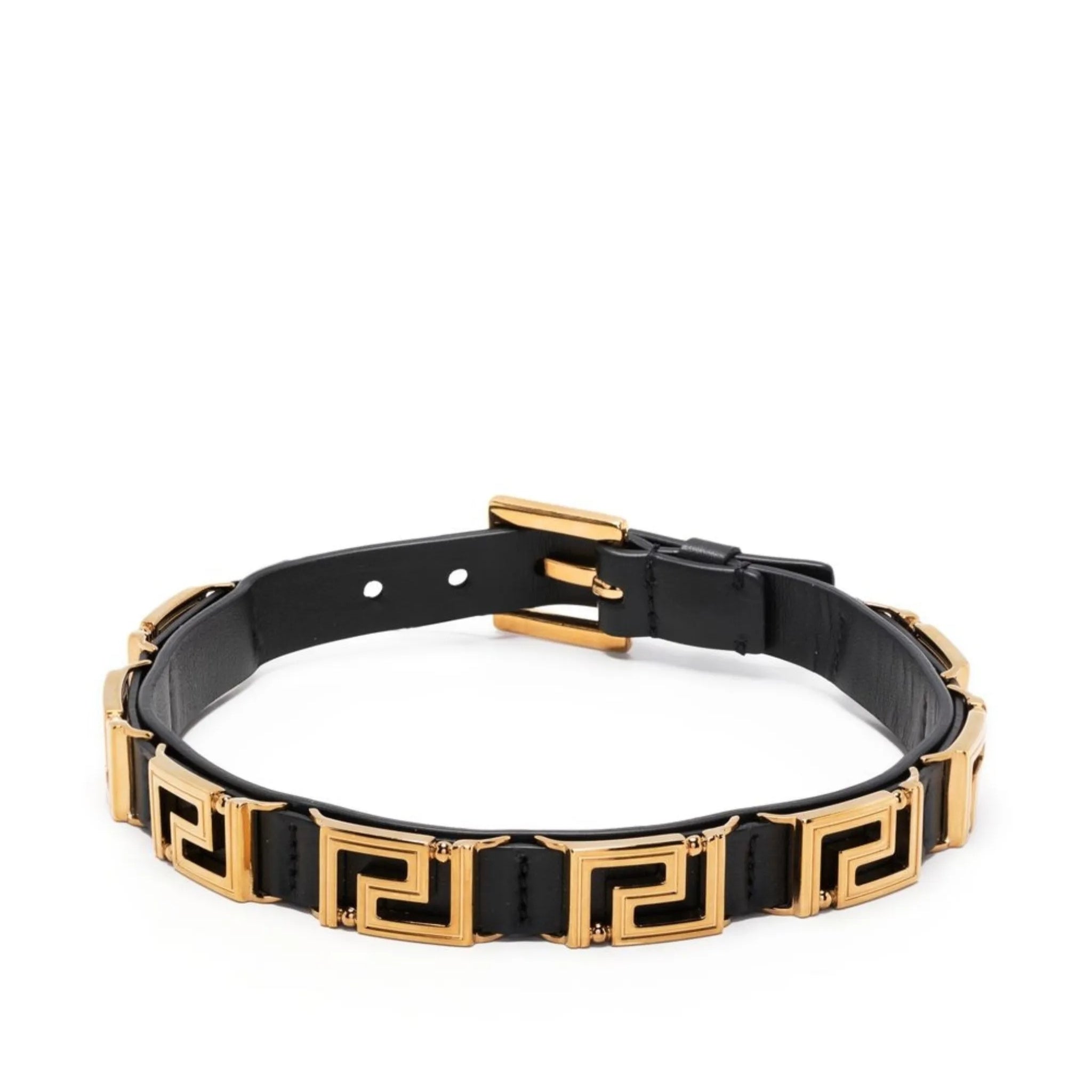 Versace Greca leather choker