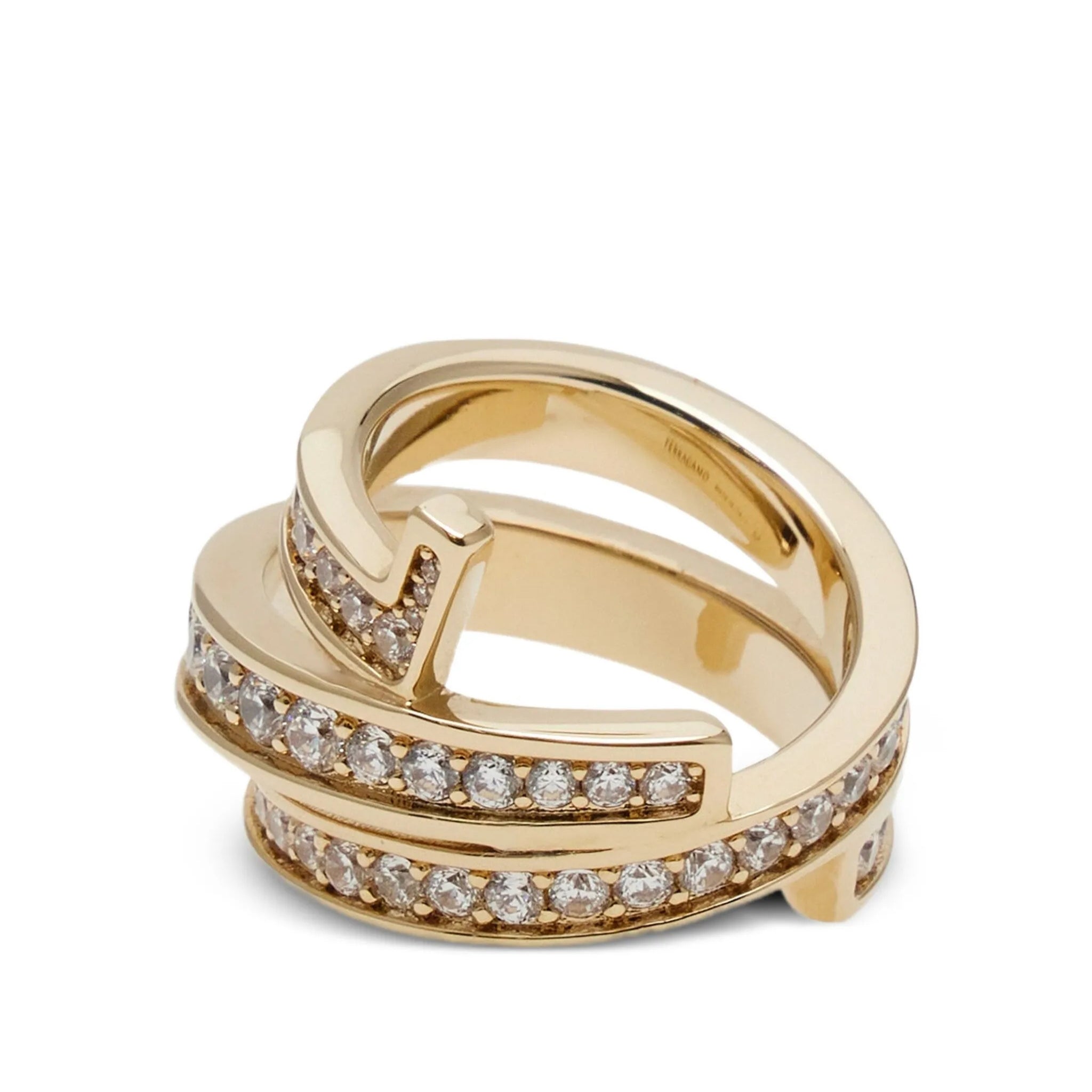 Ferragamo Gancini triple-band ring
