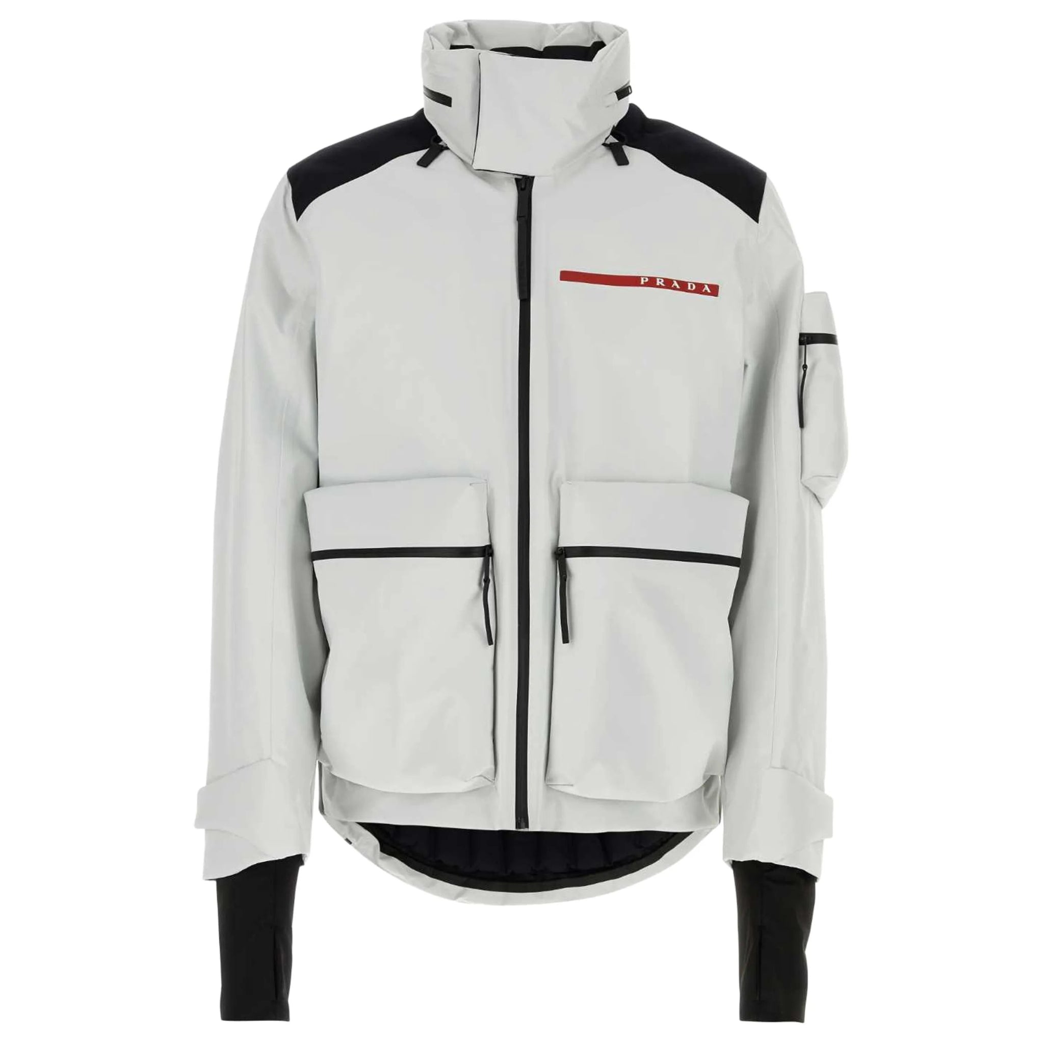 Prada logo-appliqué padded ski jacket
