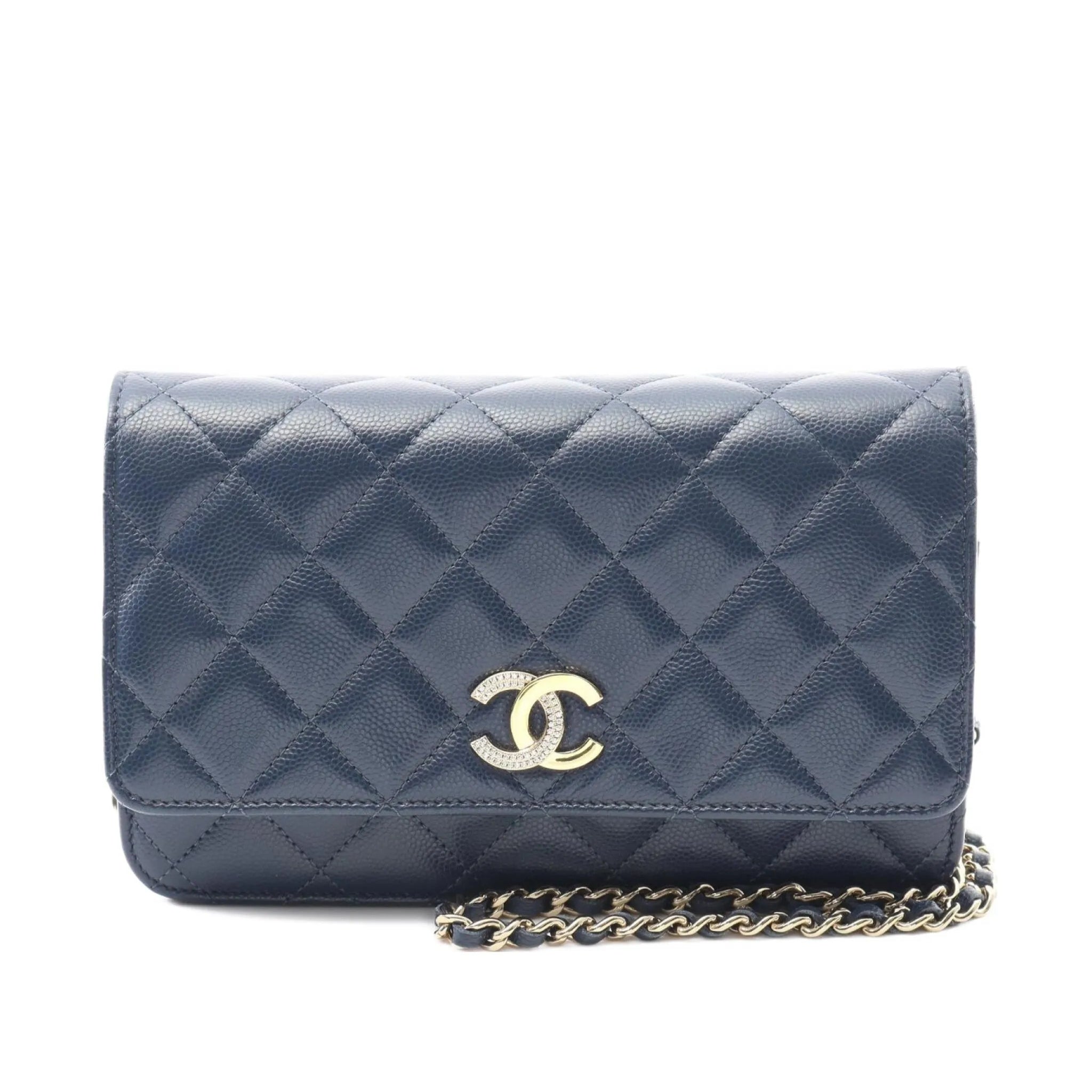 CHANEL Pre-Owned 2021 Caviar-leather chain wallet