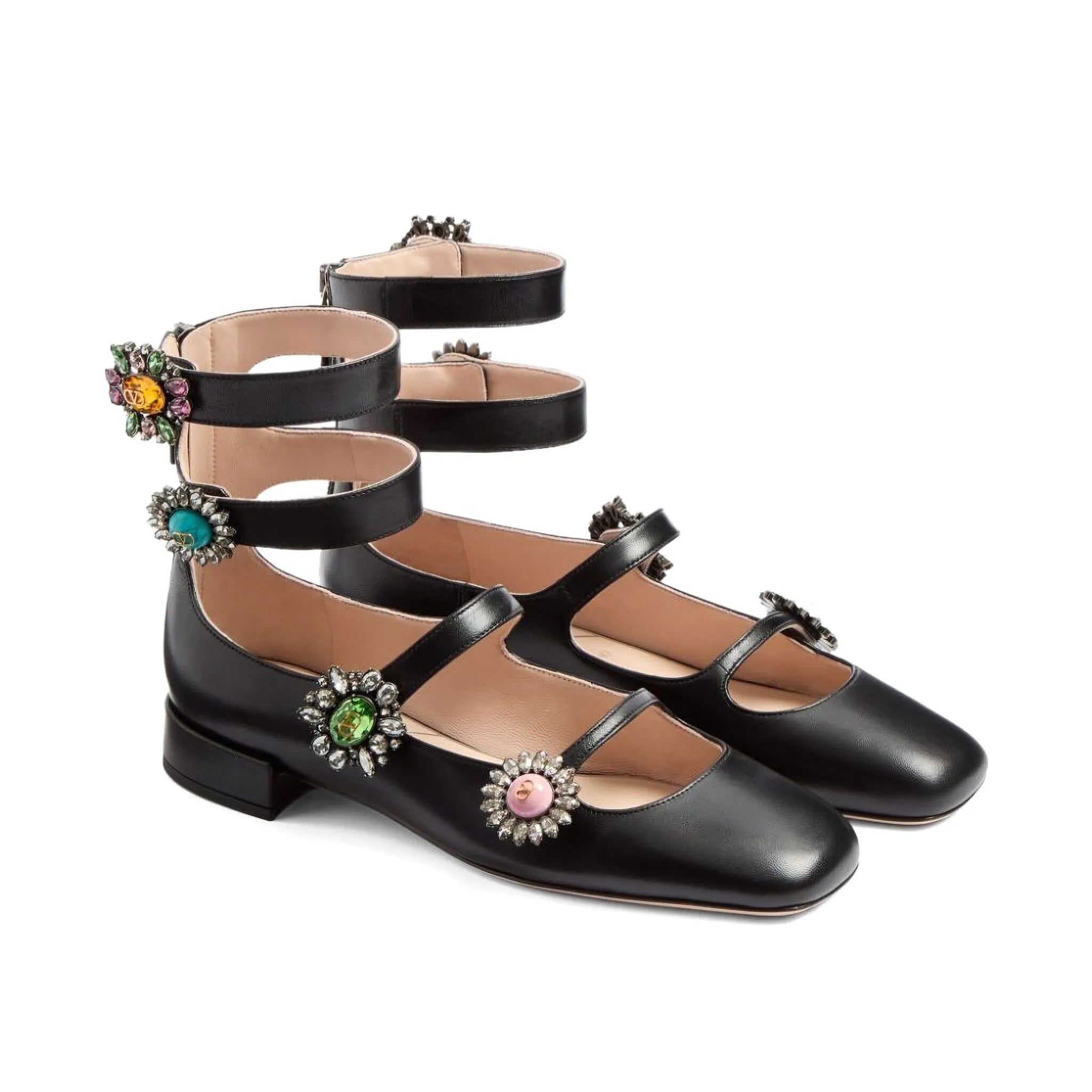 Valentino Garavani 20mm Preshoes jewelled ballerina shoes