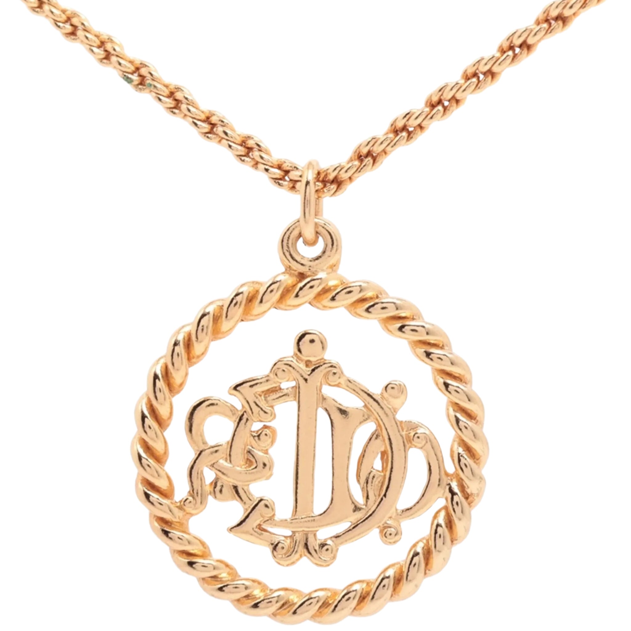 Christian Dior Pre-Owned 1990-2010 CD pendant necklace