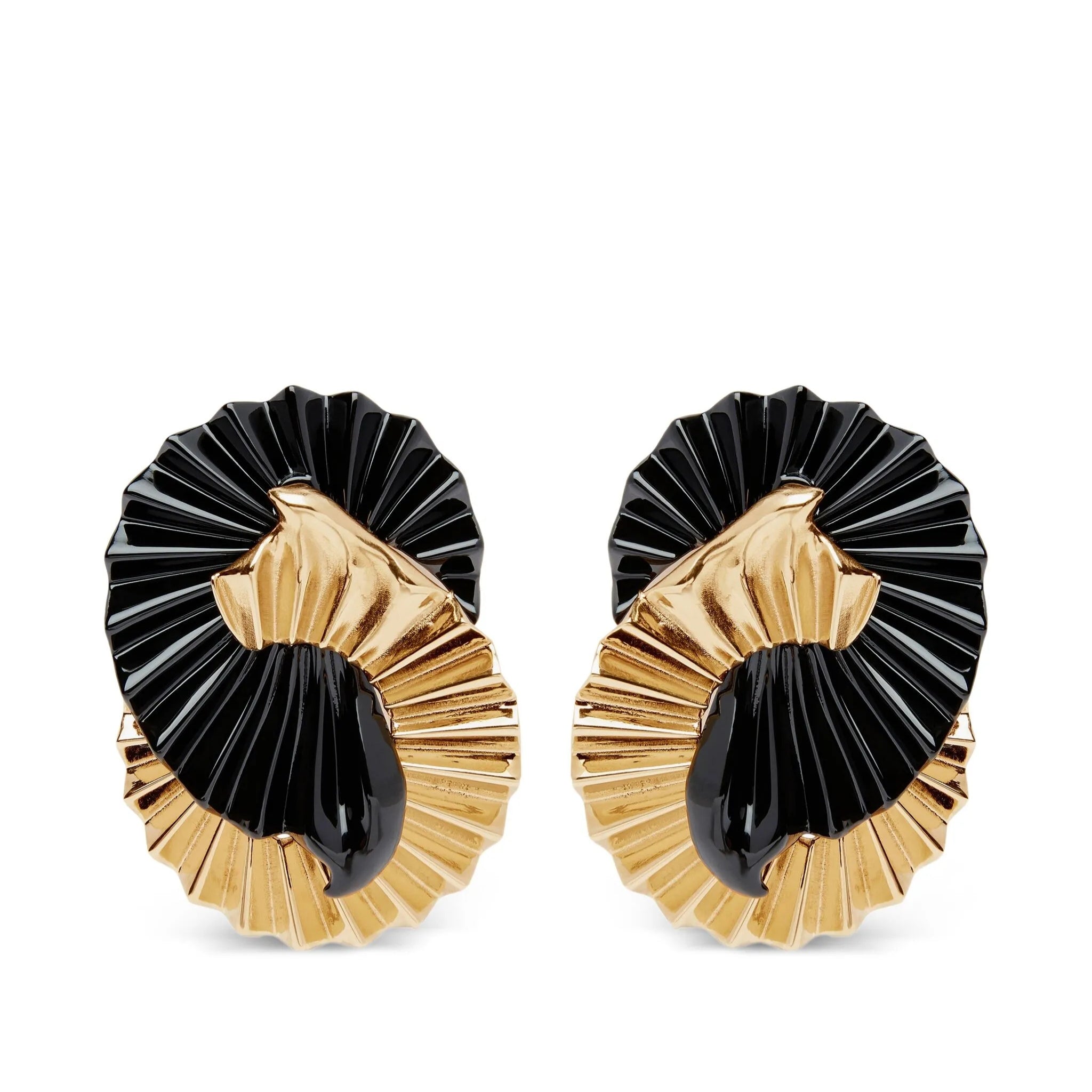 Nina Ricci Fluid Wings pleated earrings