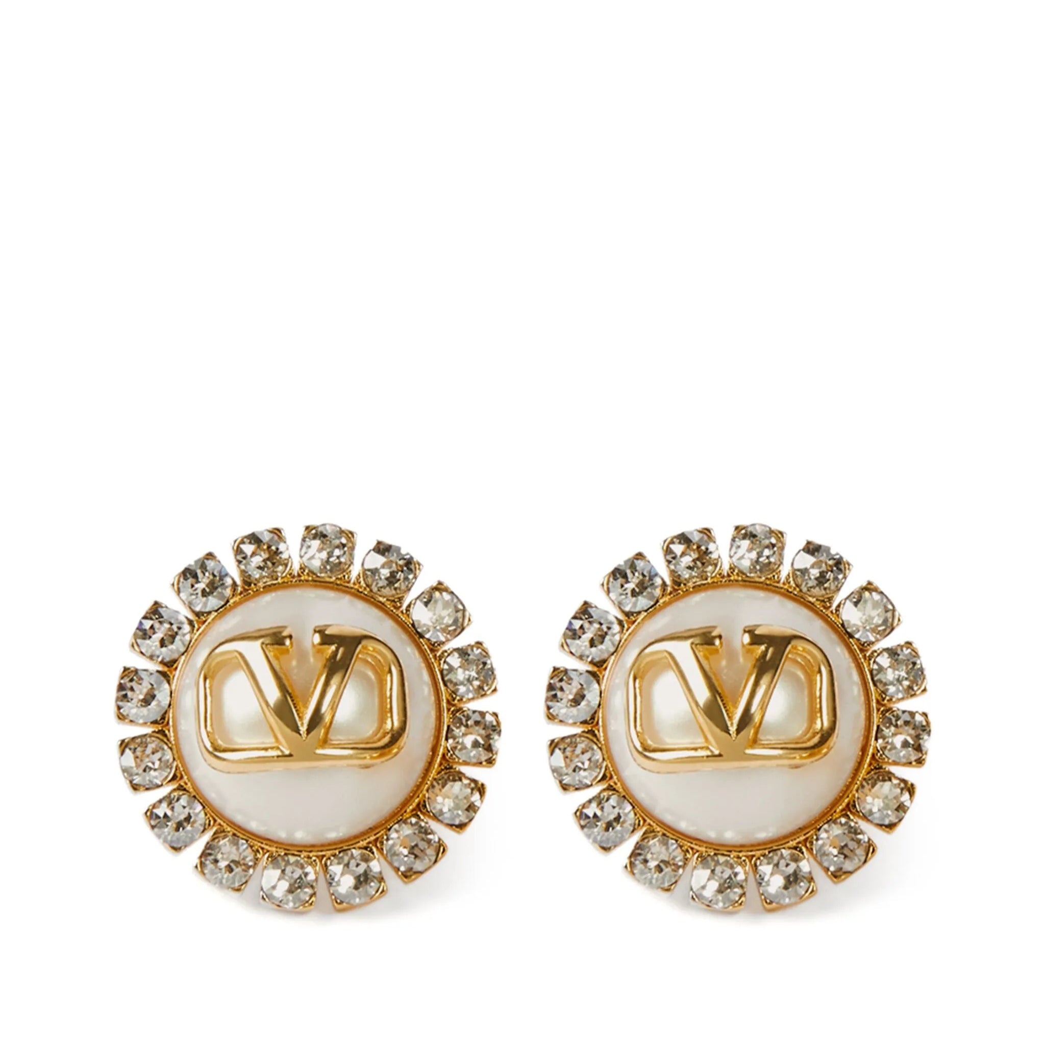 Valentino Garavani VLogo Signature crystal-embellished stud earrings