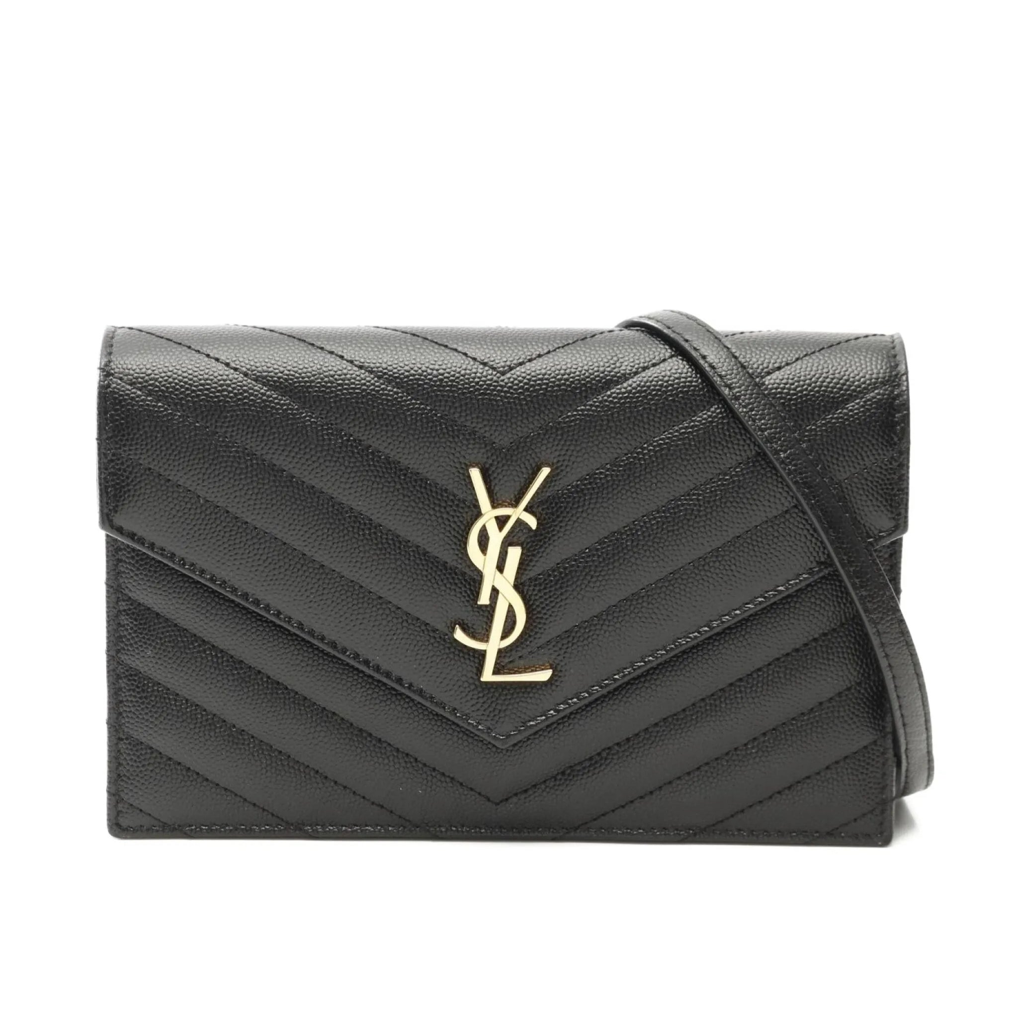 Saint Laurent Pre-Owned 2000s monogram Envelope chain wallet