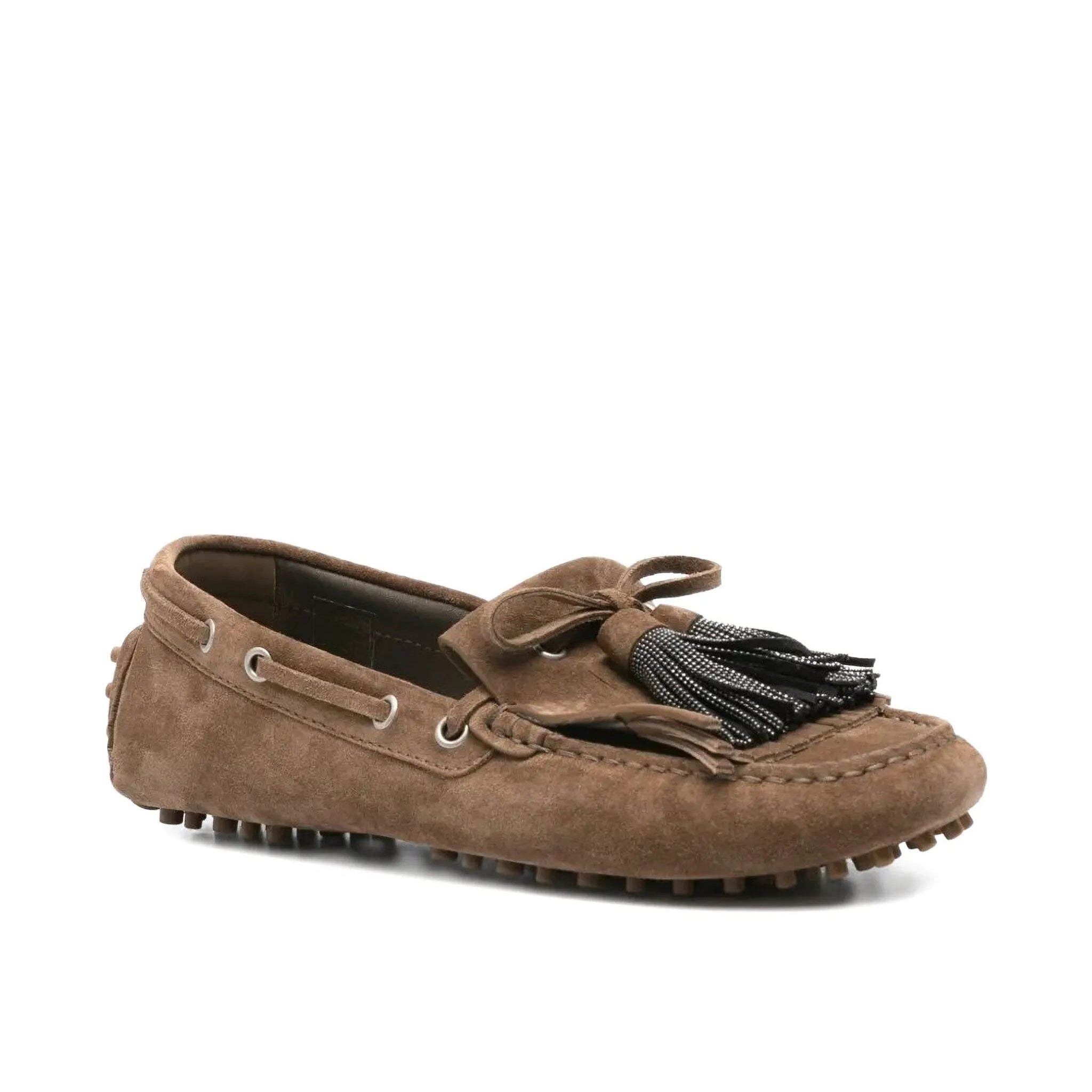 Brunello Cucinelli tassel-embellished suede loafers