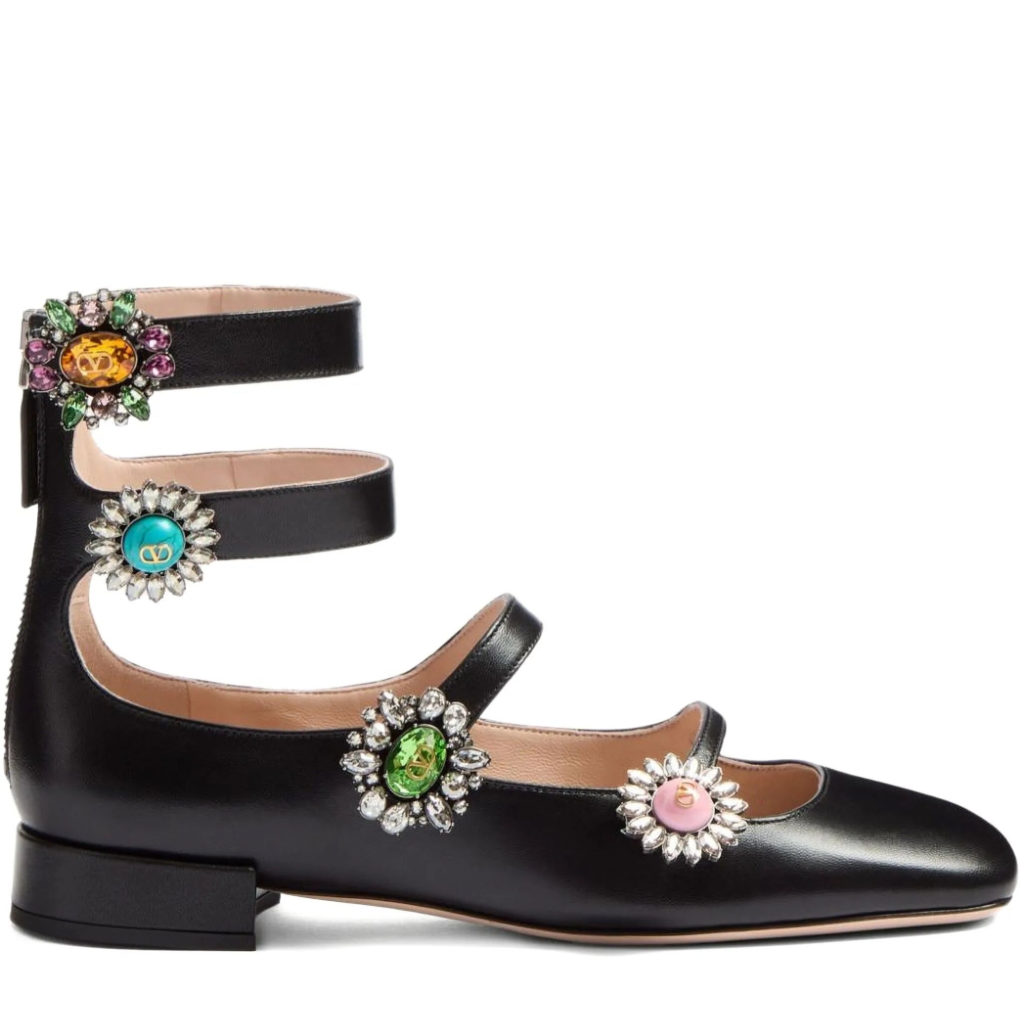 Valentino Garavani 20mm Preshoes jewelled ballerina shoes