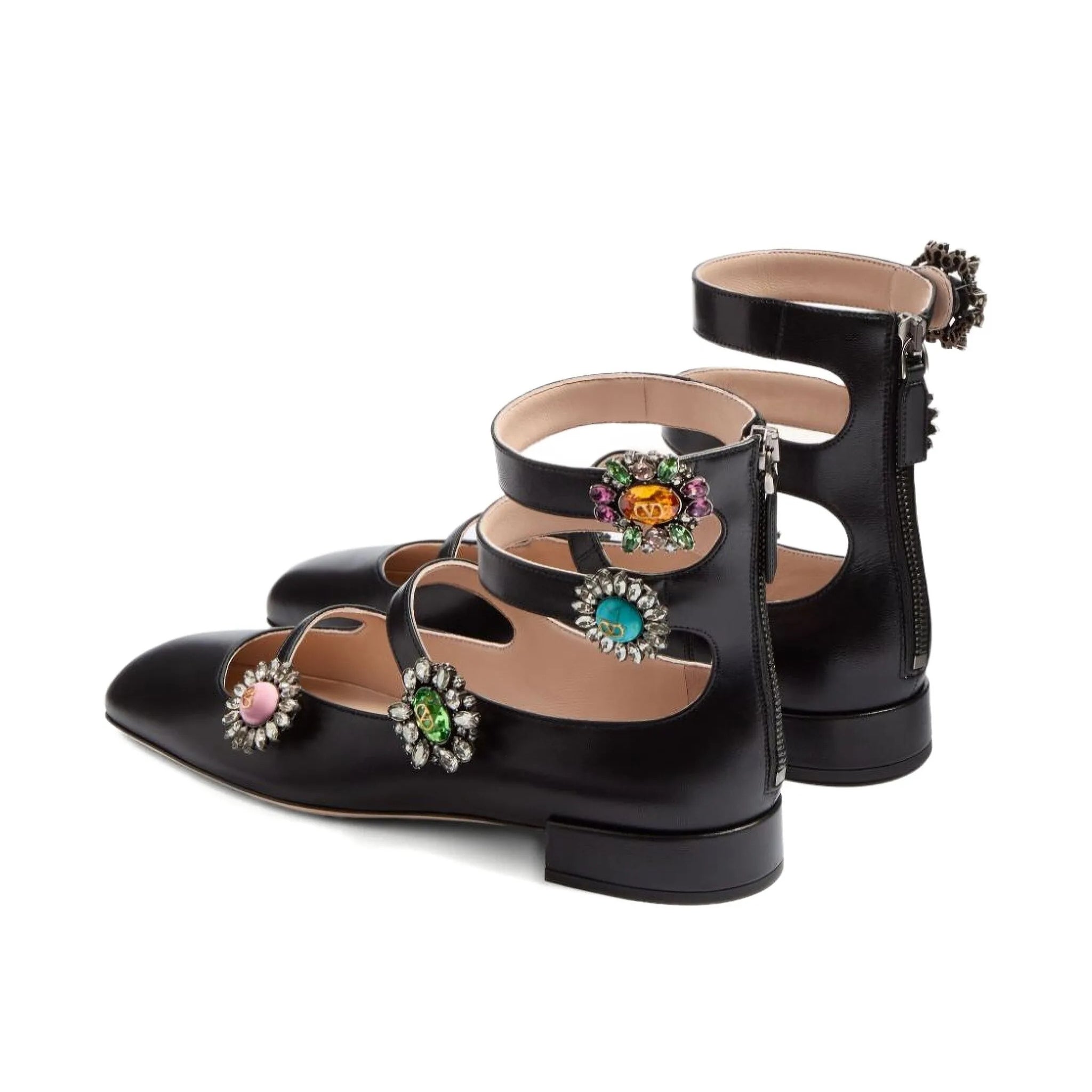 Valentino Garavani 20mm Preshoes jewelled ballerina shoes