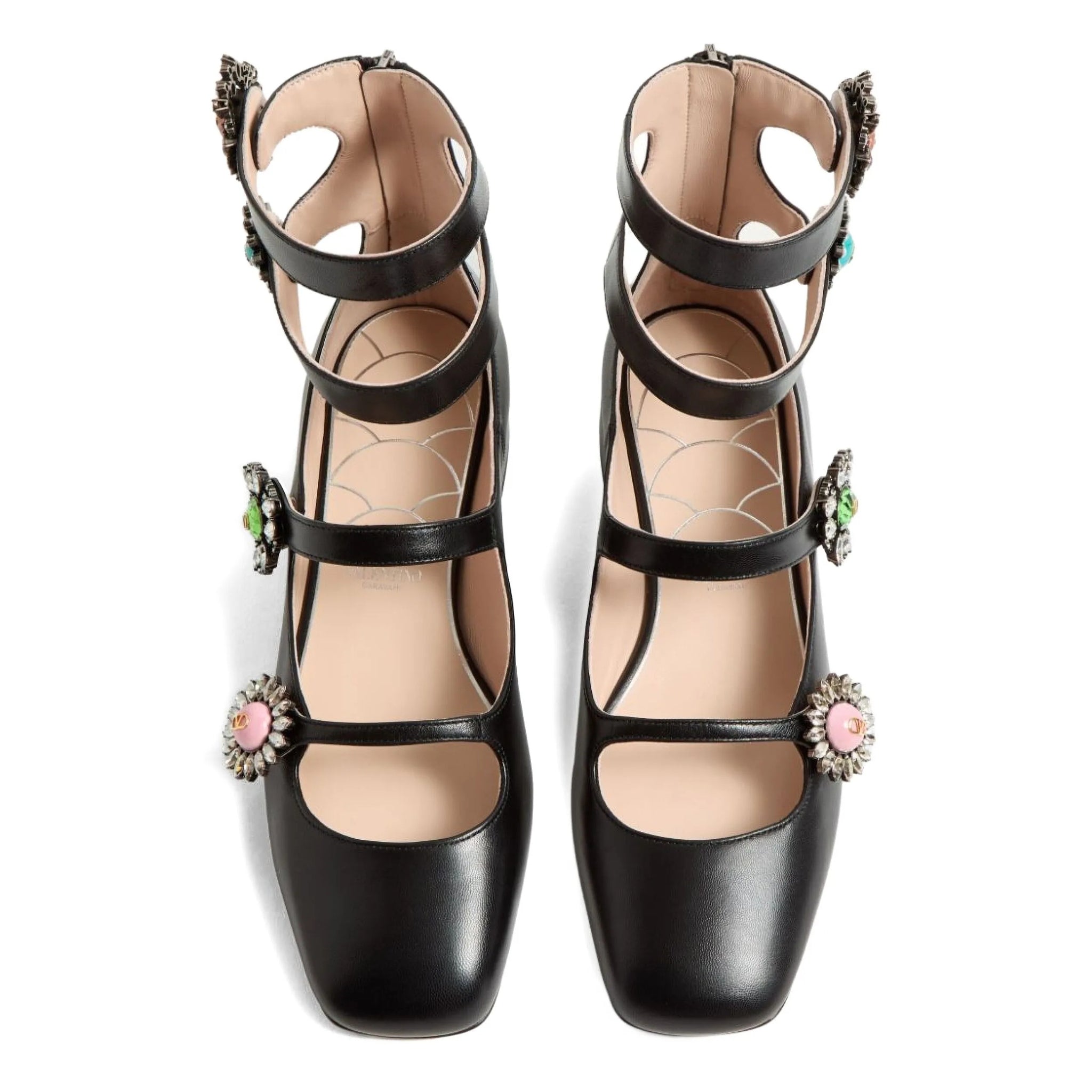 Valentino Garavani 20mm Preshoes jewelled ballerina shoes