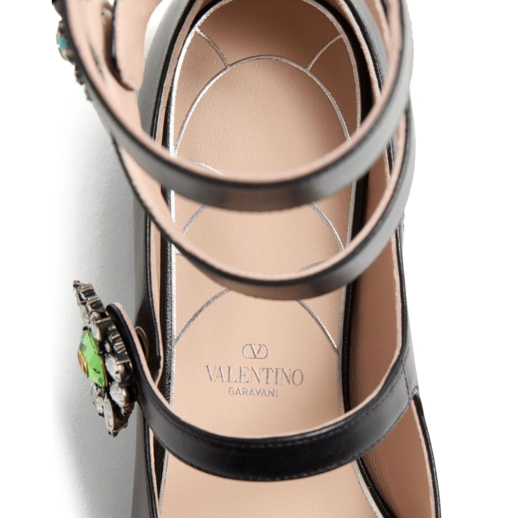 Valentino Garavani 20mm Preshoes jewelled ballerina shoes